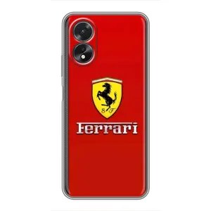 Силіконовий бампер з картинкою машини на Oppo A18 (Ferrari Logo)