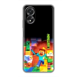 Чохли для Oppo A18 (Персонажі МайнКрафт) (Герой Майнкрафт)