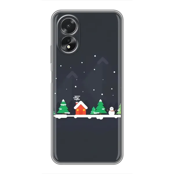 Чехол с рисунком «Город зимний» для OPPO A18 Чехол с рисунком «Город зимний» для OPPO A18