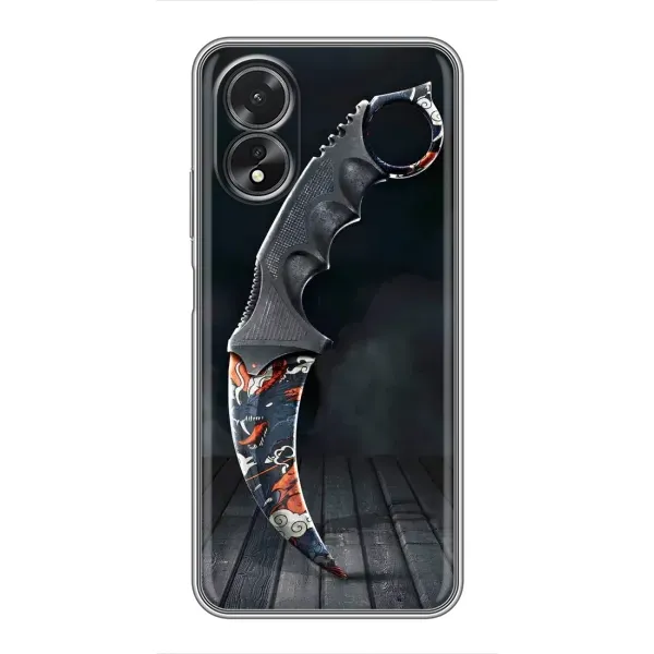 Чехол с рисунком «Кинжал КС ГО» для OPPO A18 Чехол с рисунком «Кинжал КС ГО» для OPPO A18