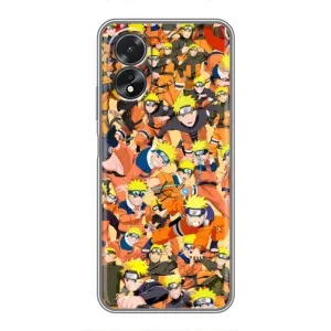 Чехлы с принтом Наруто на Oppo A18 (Коллаж Наруто)