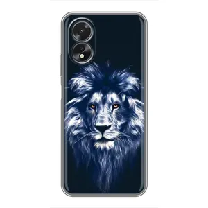 Чохол з картинкою на Oppo A18 (Лев – синій)