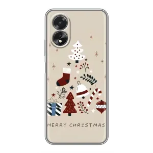 Чехол Санта Клаус для Oppo A18 (Merry Christmas)
