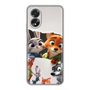 Силиконовый чехол с принтом Зоотрополіс для Oppo A18 (Персонажи Зоо)