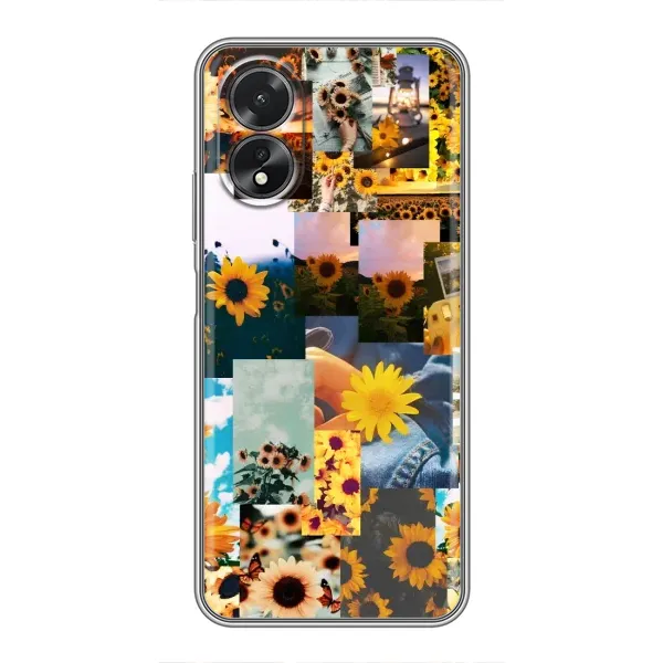 Чехол с рисунком «Подсолнуховый дизайн» для OPPO A18 Чехол с рисунком «Подсолнуховый дизайн» для OPPO A18