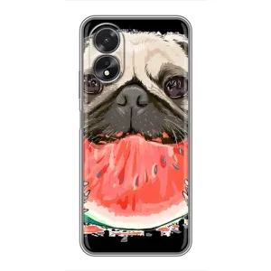 Чохол (ТПУ) Милі песики для Oppo A18 (Смішний Мопс)