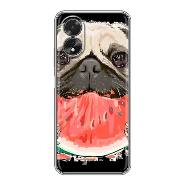 Чехол с рисунком «Смешной Мопс» для OPPO A18 Чехол с рисунком «Смешной Мопс» для OPPO A18