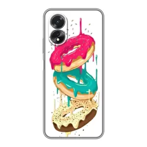 Чохол з зображенням смачної їжі для Oppo A18 (Соковиті пончики)