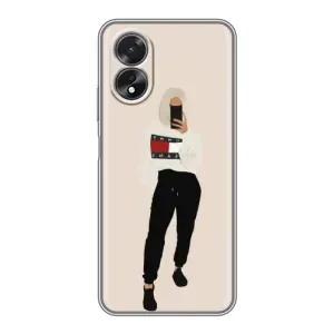 Силиконовый Чехол на Oppo A18 с картинкой Стильных Девушек (Стильная)