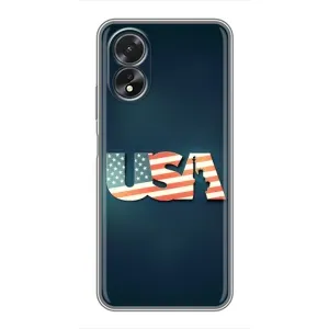 Чехол Флаг USA для Oppo A18 (USA)