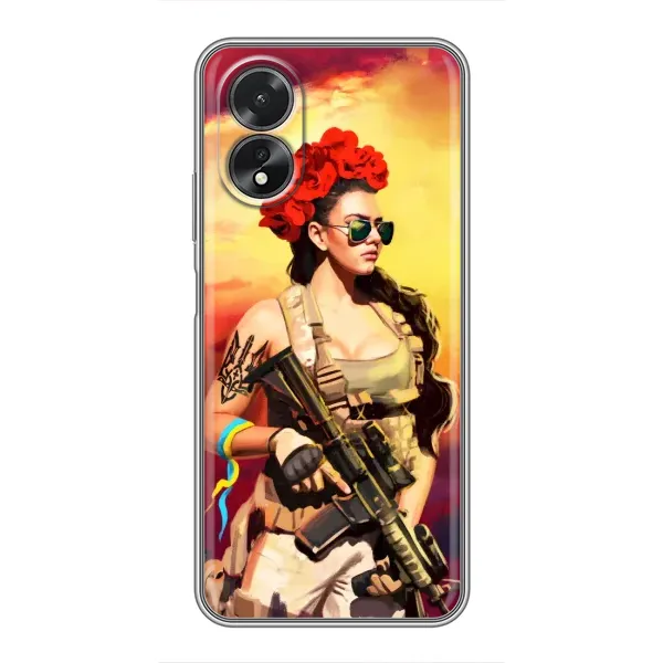 Чехол с рисунком «Женщина солдат» для OPPO A18 Чехол с рисунком «Женщина солдат» для OPPO A18