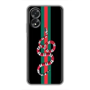 Чехлы Бренд GUCCI для Oppo A18 (Змей Гуччи)