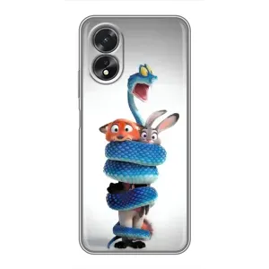Силиконовый чехол с принтом Зоотрополіс для Oppo A18 (Змея Зоо)