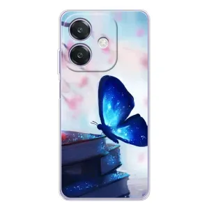 Силіконовий бампер з картинкою звірів для OPPO A3 (Метелик синій)