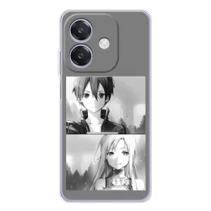 Чехол с персонажами АНИМЕ на OPPO A3 (Кирито-Асуна)