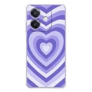 Чехлы с тематикой "Маленькие Сердечки" на OPPO A3 (Сердце фиолет)