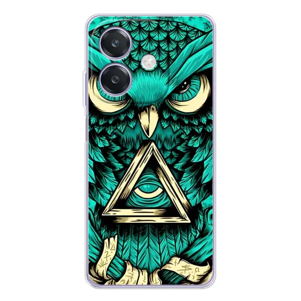 Чехол с рисунком «Зеленая сова» для OPPO A3 Чехол с рисунком «Зеленая сова» для OPPO A3