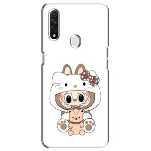 Чохол з принтом Лабубу для Oppo A31 (Білий Лабубу)