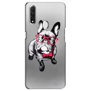 Чехол (ТПУ) Милые собачки для Oppo A31 (Бульдог в очках)