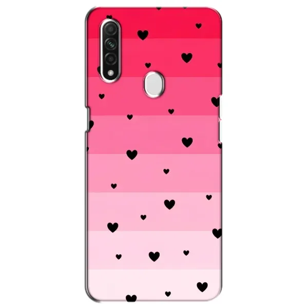 Чехол с рисунком «Чорные сердечки» для OPPO A31 Чехол с рисунком «Чорные сердечки» для OPPO A31