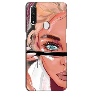 Силіконовый Чохол на Oppo A31 з картинкой Модных девушек (Дівчина та вії)