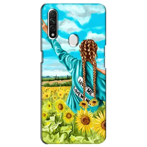 Чехол с рисунком «Девушка на поле» для OPPO A31