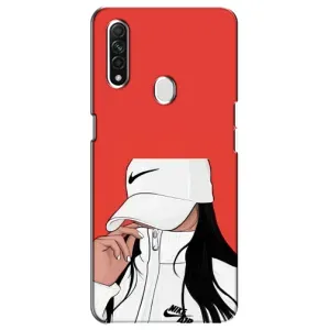 Силіконовый Чохол на Oppo A31 з картинкой Модных девушек (Дівчина Nike)