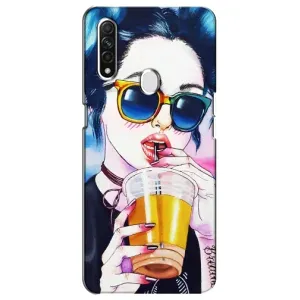 Чохол з картинкою Модні Дівчата Oppo A31 (Дівчина з коктейлем)