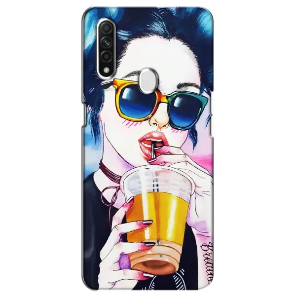 Чехол с рисунком «Девушка с коктейлем» для OPPO A31