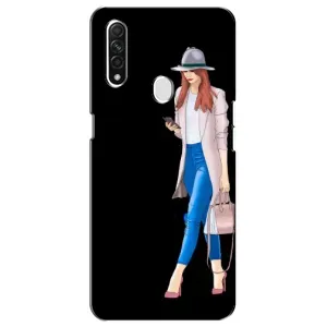 Чохол з картинкою Модні Дівчата Oppo A31 (Дівчина з телефоном)
