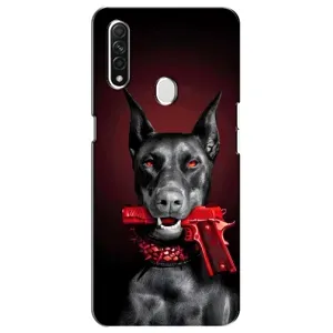 Чехол ДОБЕРМАН для Oppo A31 (Доберман злой)