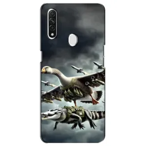 Чехол с мемами тралалело тралала для Oppo A31 (Гусини и крокодило)