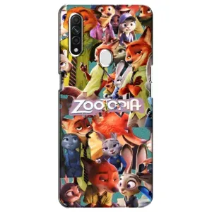 Силіконовий чохол з принтом Зоотрополіс для Oppo A31 (Колаж героїв)