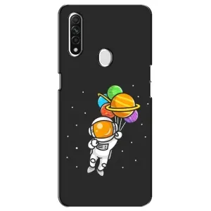 Силиконовый Чехол с принтом "Космонавты" на Oppo A31 (Космонавт с шариками)