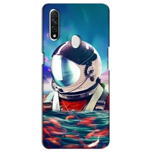 Силиконовый Чехол с принтом "Космонавты" на Oppo A31 (Космонавт в воде)