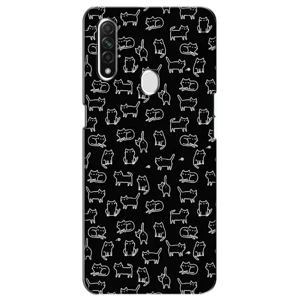 Чехол с рисунком «Котики на черном» для OPPO A31 Чехол с рисунком «Котики на черном» для OPPO A31