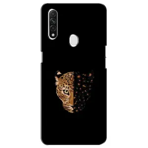 Чохол з леопардовим принтом на Oppo A31 (Леопард на чорному)