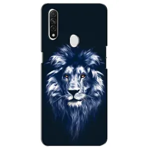 Чехол с картинкой на Oppo A31 (Лев - синий)
