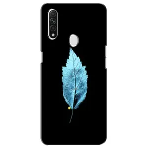 Чохол з картинками на чорному фоні для Oppo A31 (Листя)