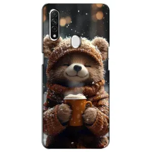 Печатный чехол «Зверята с кофе» для Oppo A31 (Медвежонок с кофе)