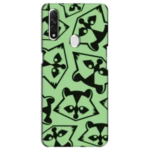 Силиконовый Чехол с Енотами на Oppo A31 (Мордочки Енота)