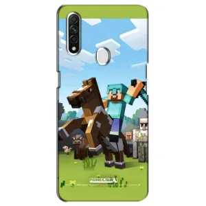 Чохли для Oppo A31 (Персонажі МайнКрафт) (На коні)