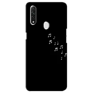 Чохол з картинками на чорному фоні для Oppo A31 (Ноти)