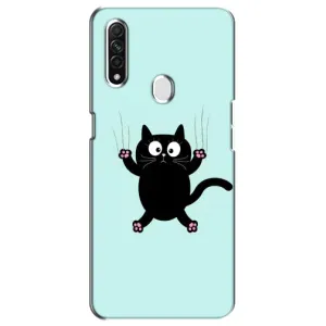 Силиконовый чехол с котиком для Oppo A31 (Падающий кот)