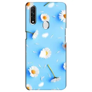 Чохол з Квітами для Oppo A31 (ромашки на блакитному)