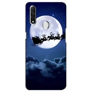 Чехол Санта Клаус для Oppo A31 (Санта - луна)