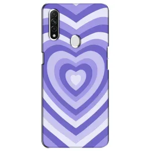 Чохли з тематикою "Маленькі Сердчеки" на Oppo A31 (Серце фіолет)