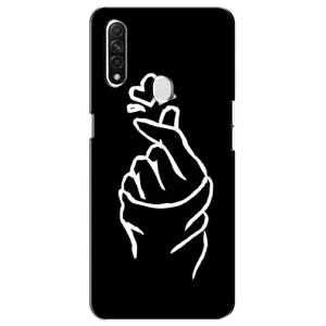 Чохол (Знак сердечка) для Oppo A31 (Сердечко на чорному)