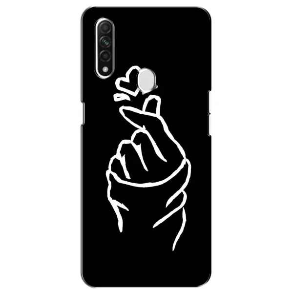 Чехол с рисунком «Сердце на черном» для OPPO A31 Чехол с рисунком «Сердце на черном» для OPPO A31