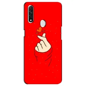 Чохол (Знак сердечка) для Oppo A31 (Сердечко на червоному)